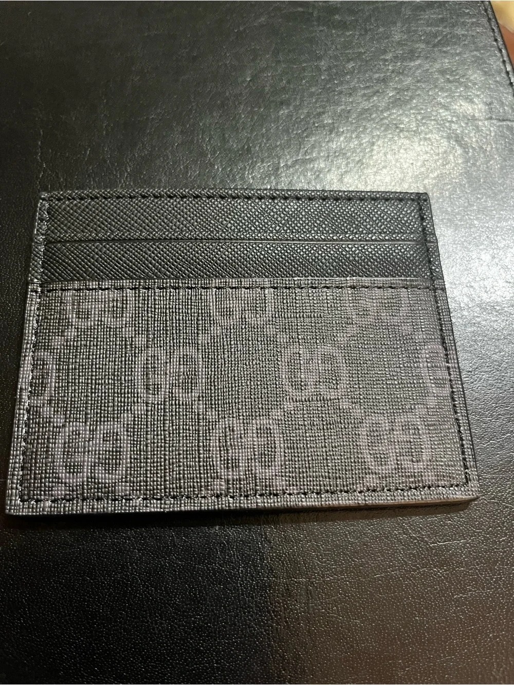 Double G Designer Letter Monogram Snake Card Wallet